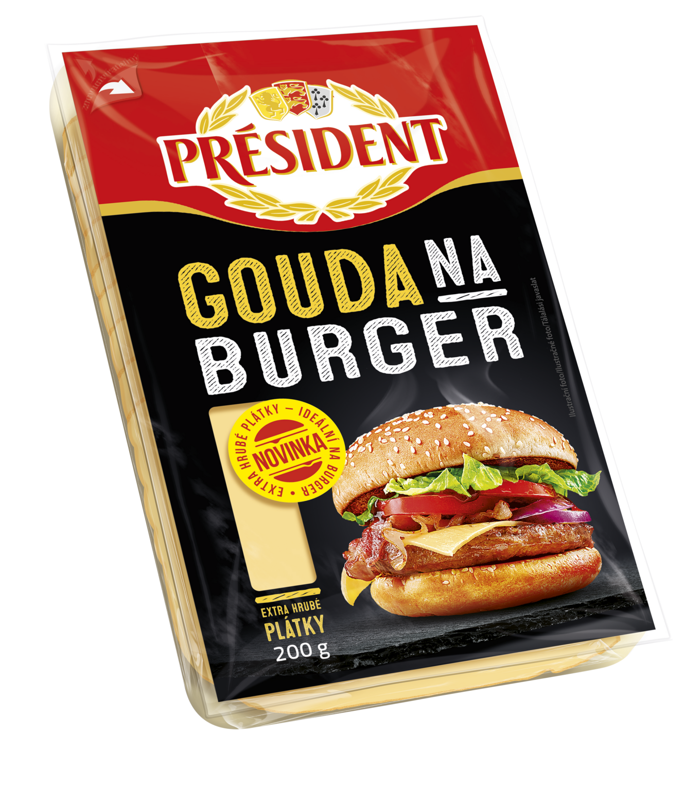 Président - Gouda plátky na burger
