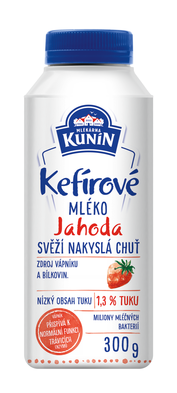 Kunín - Kefir mléko 300g Jahoda
