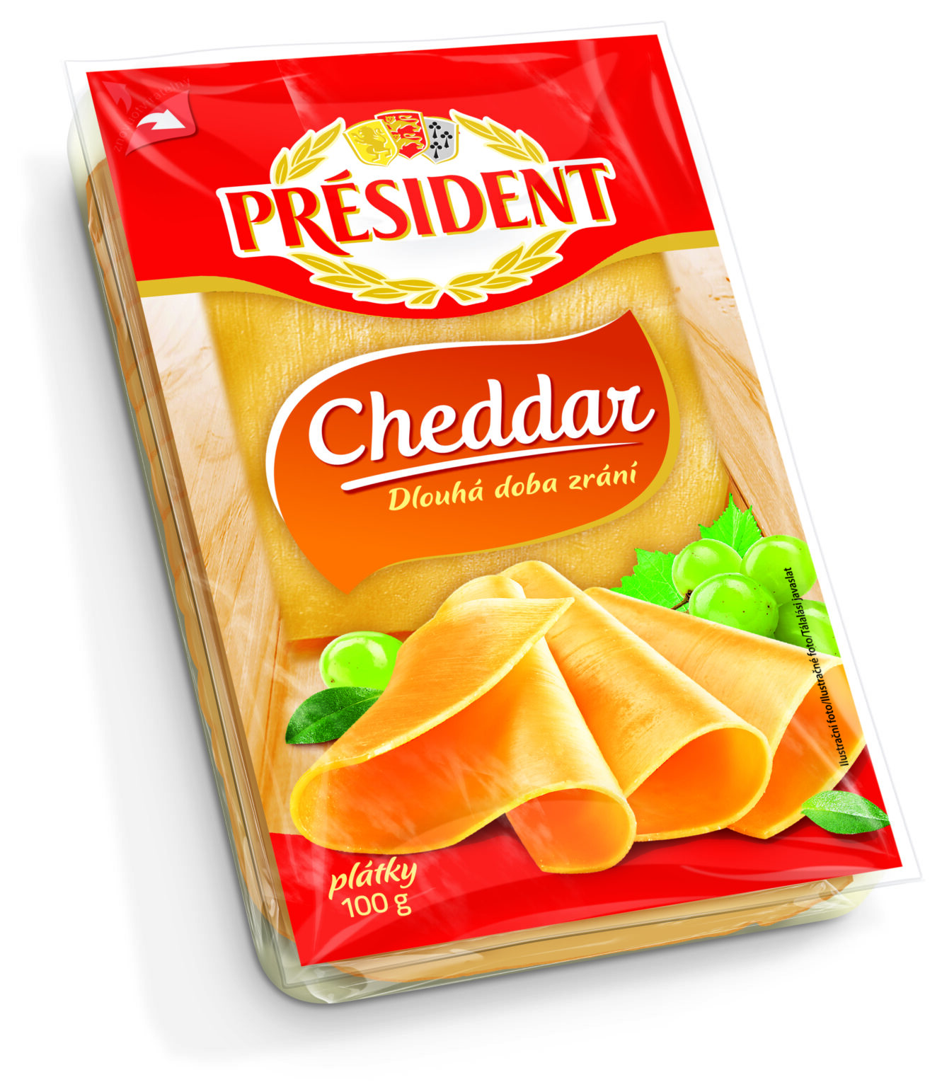Président - Cheddar Plátky 100g