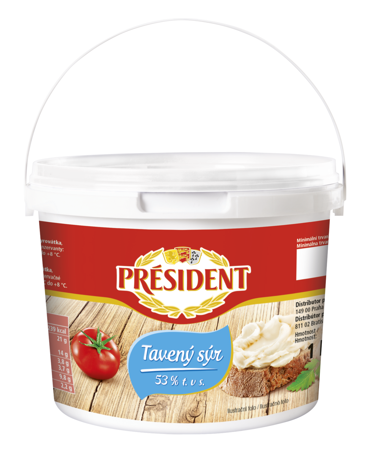 Président - Tavený sýr 53%